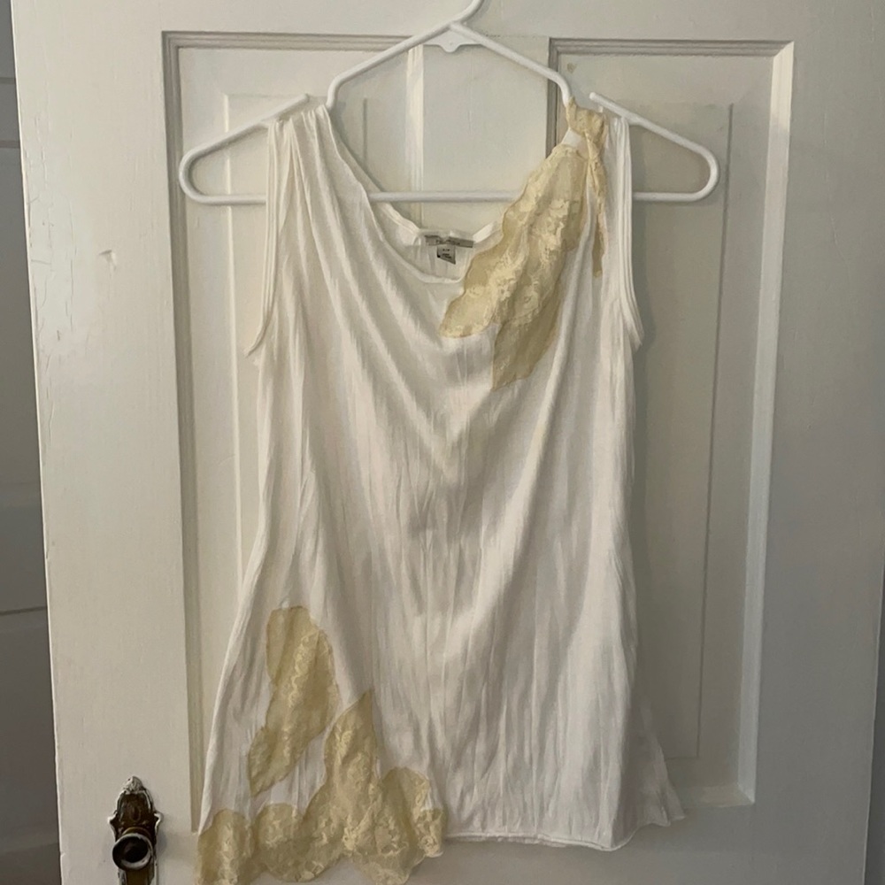 cotton and lace detailed tank